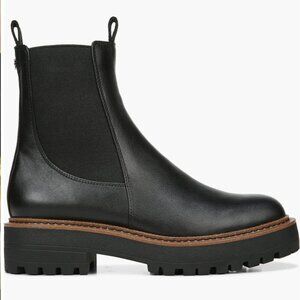 Sam Edelman Black Leather Laguna Waterproof Lug Sole Chelsea Boot - (Women) 9.5